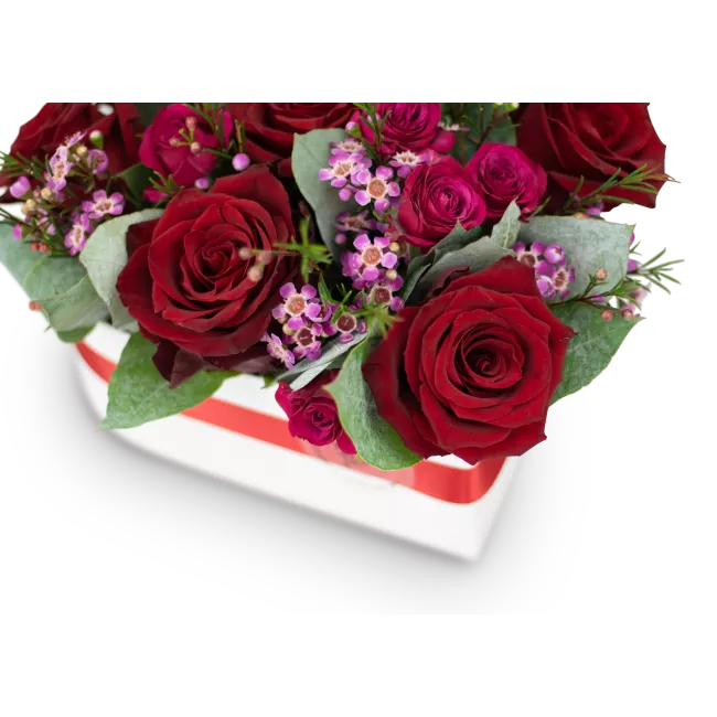 Box with roses